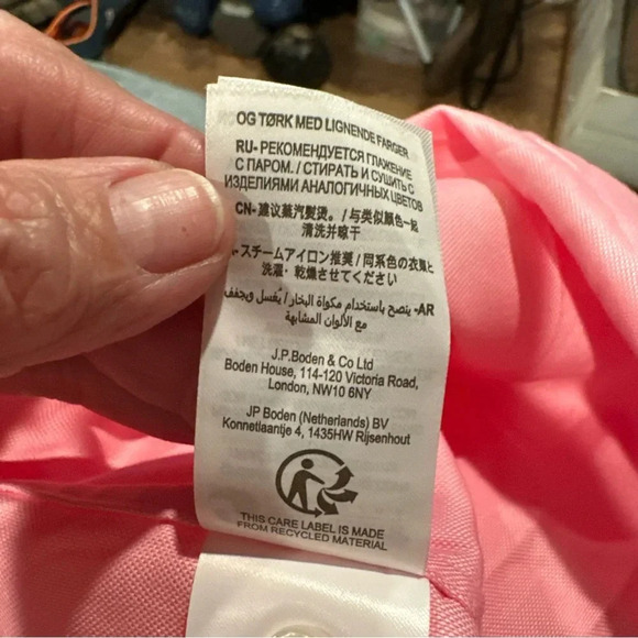 BODEN WOMENS LONG SLEEVE
PINK SIZE 20/22R NWOT 100
COTTON - Picture 7 of 9